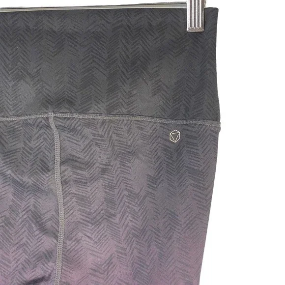 AR-33 Womens Gray Purple Ombre High Waist Legging Size Medium - Picture 5 of 11